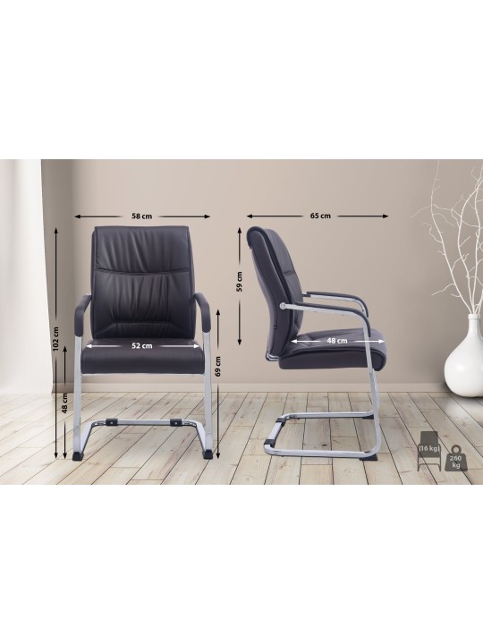 Silla de visita XL Anubis, marrón Silla de visita XL Anubis, marrón