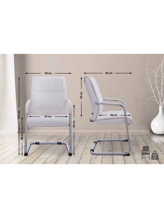 Silla de visita XL Anubis, blanco Silla de visita XL Anubis, blanco