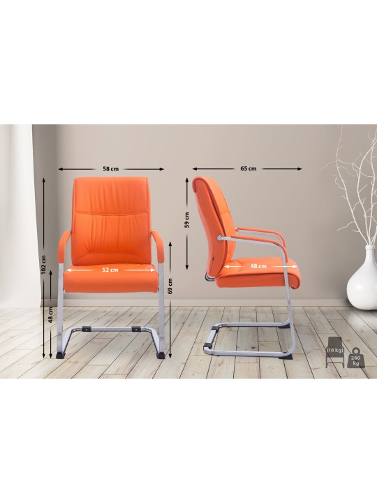 Silla de visita XL Anubis, naranja Silla de visita XL Anubis, naranja