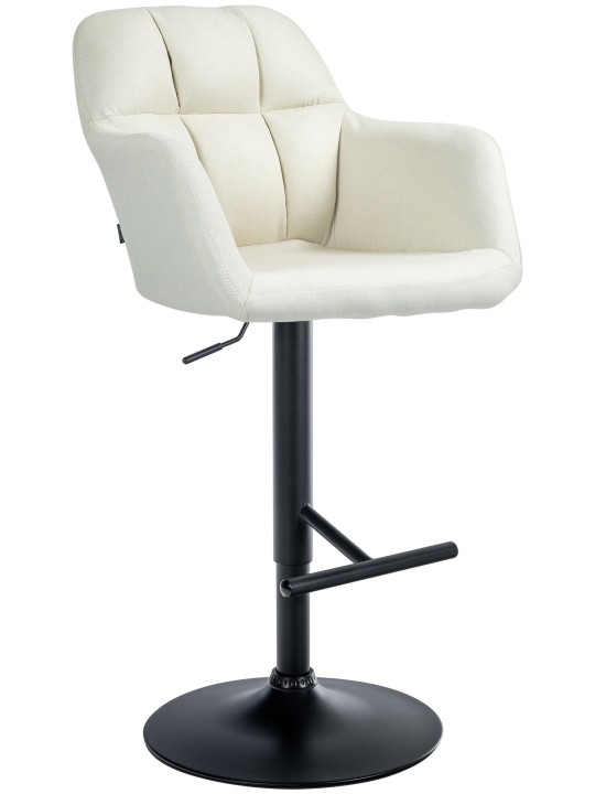 Taburete de bar Natoma tela, crema