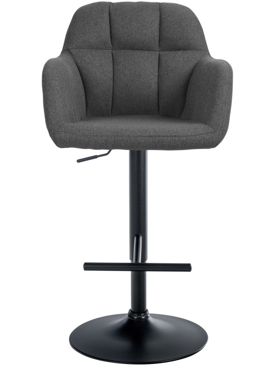 Taburete de bar Natoma tela, gris oscuro