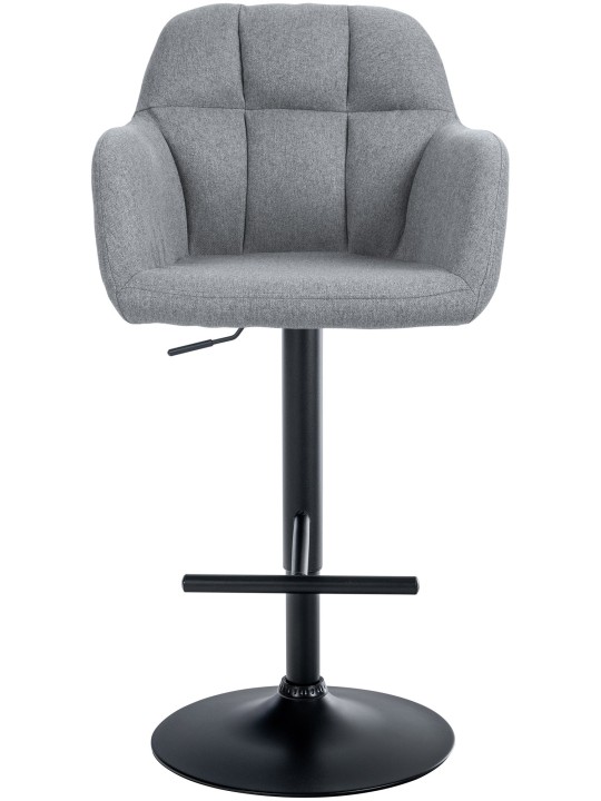 Taburete de bar Natoma tela, gris Taburete de bar Natoma tela, gris