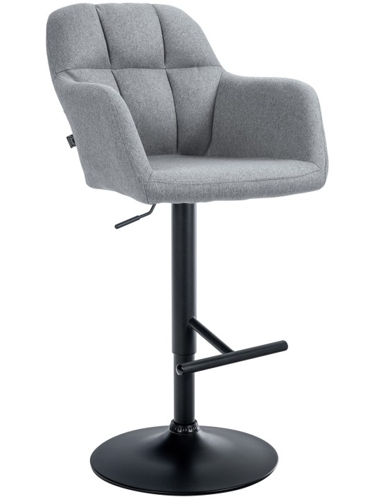 Taburete de bar Natoma tela, gris Taburete de bar Natoma tela, gris