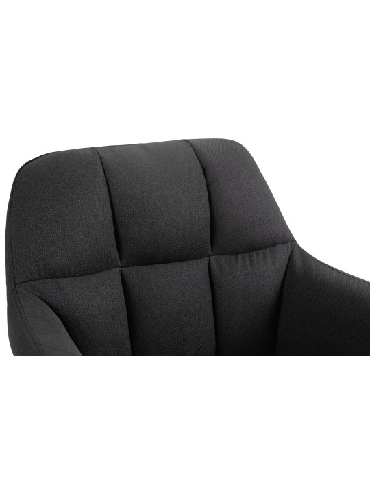 Taburete de bar Natoma tela cromo, negro