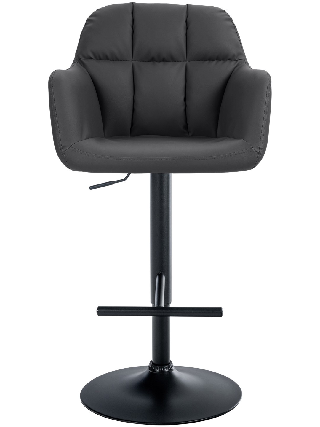 Taburete de bar Natoma piel sintética, negro