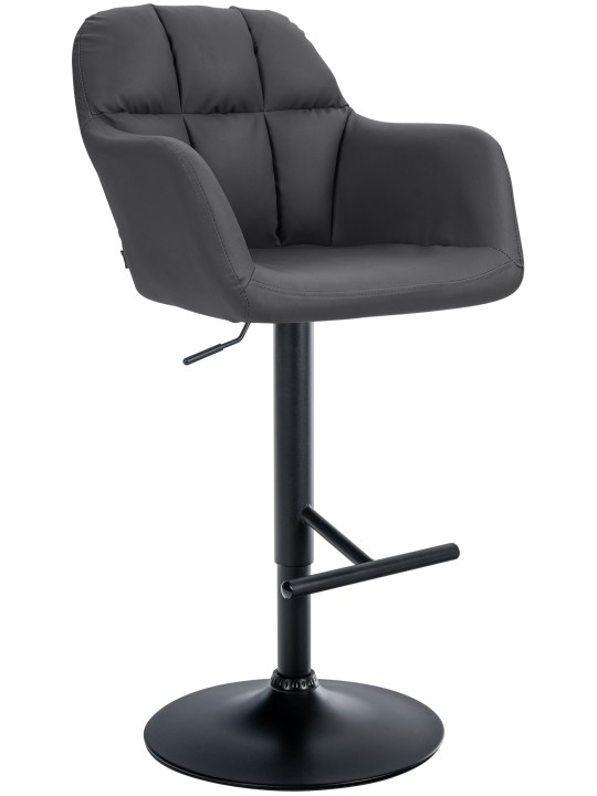 Taburete de bar Natoma piel sintética, negro