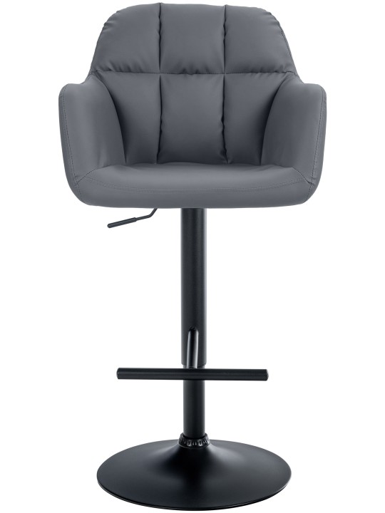 Taburete de bar Natoma piel sintética, gris