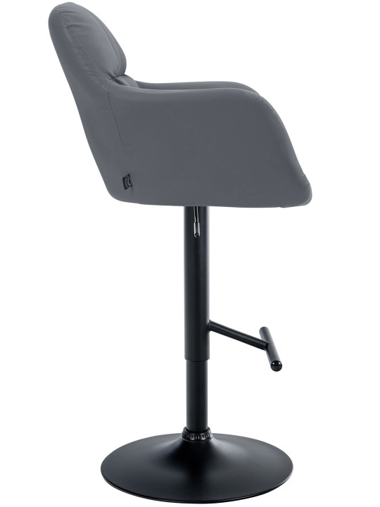 Taburete de bar Natoma piel sintética, gris