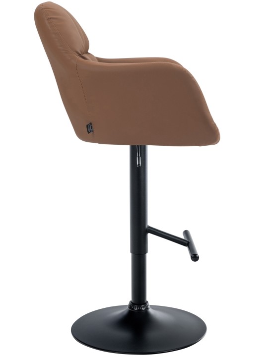Taburete de bar Natoma piel sintética, marrón claro