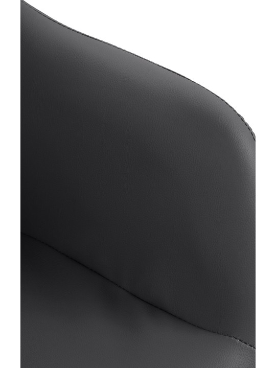 Taburete de bar Natoma piel sintética cromado, negro