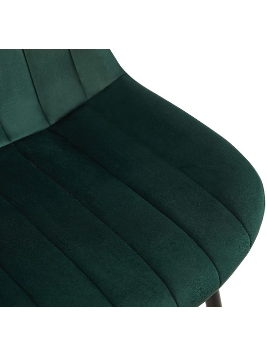 Juego de 2 sillas Rahden terciopelo, verde