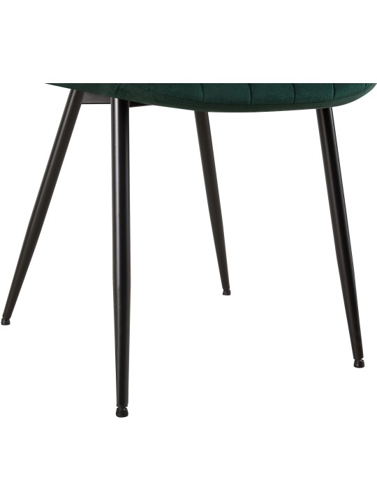 Juego de 2 sillas Rahden terciopelo, verde
