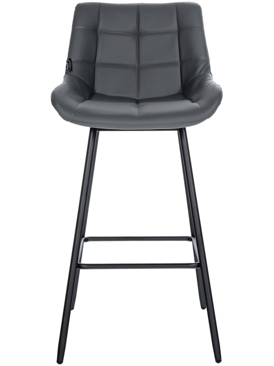 Taburete de bar Weston de piel sintética, gris Taburete de bar Weston de piel sintética, gris