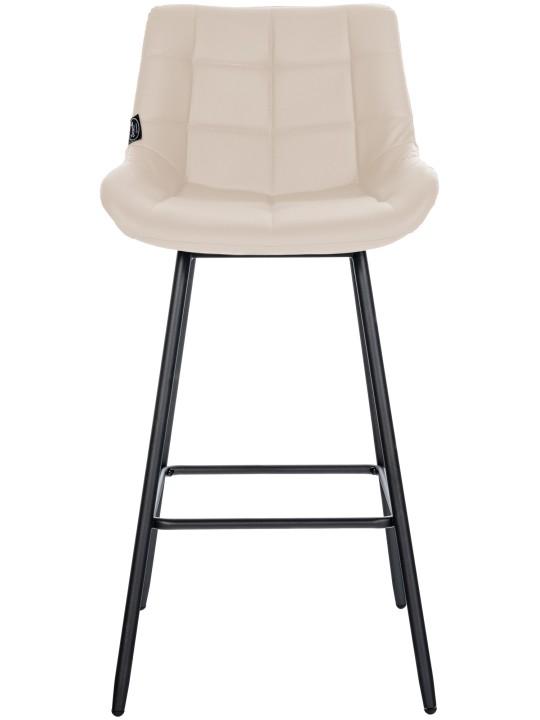 Taburete de bar Weston de piel sintética, crema Taburete de bar Weston de piel sintética, crema