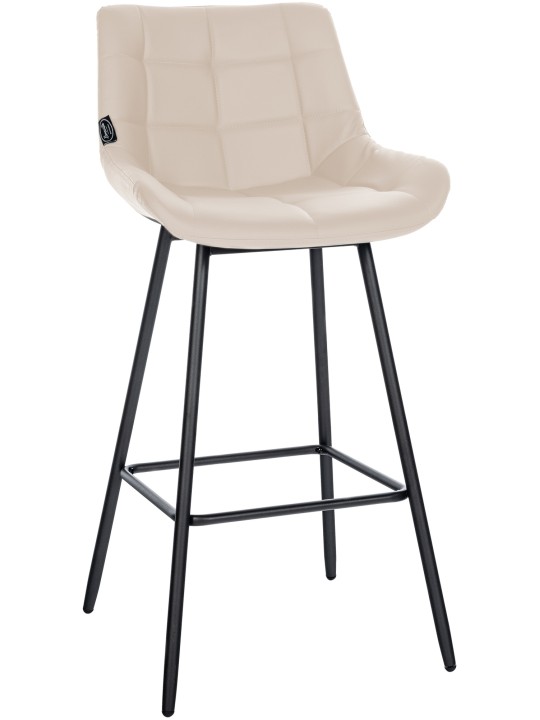 Taburete de bar Weston de piel sintética, crema Taburete de bar Weston de piel sintética, crema