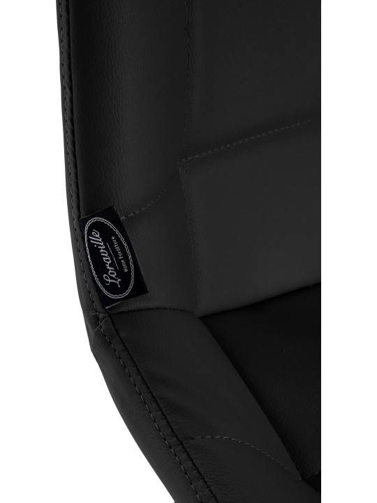 Taburete de bar Weston de piel sintética, negro Taburete de bar Weston de piel sintética, negro