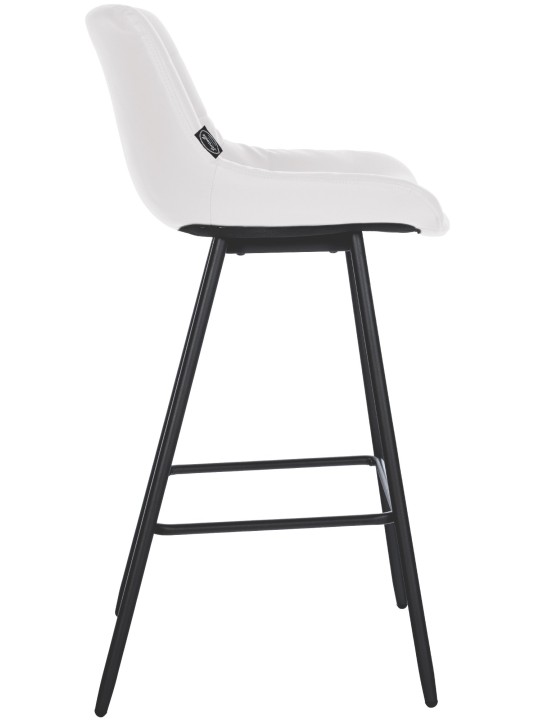 Taburete de bar Weston de piel sintética, blanco Taburete de bar Weston de piel sintética, blanco