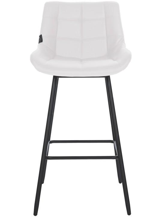 Taburete de bar Weston de piel sintética, blanco Taburete de bar Weston de piel sintética, blanco