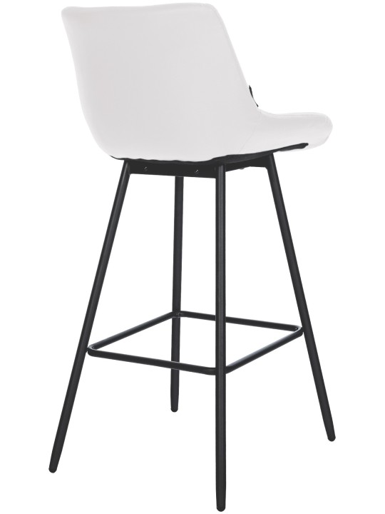 Taburete de bar Weston de piel sintética, blanco Taburete de bar Weston de piel sintética, blanco