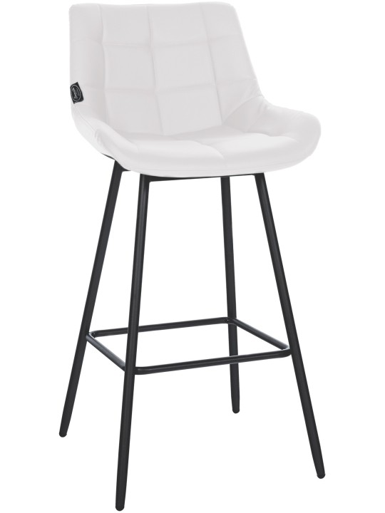 Taburete de bar Weston de piel sintética, blanco Taburete de bar Weston de piel sintética, blanco
