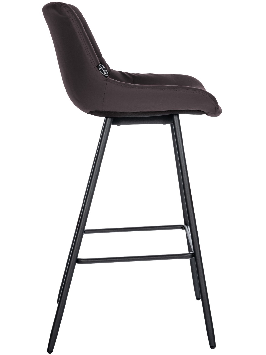 Taburete de bar Weston de piel sintética, marrón