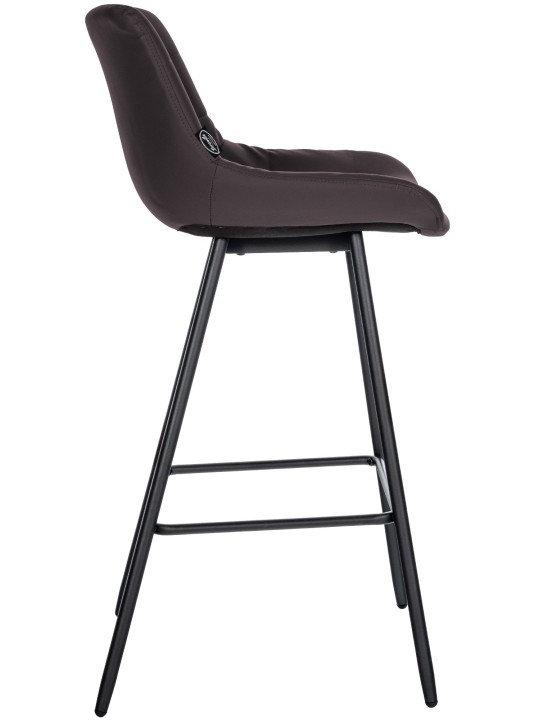 Taburete de bar Weston de piel sintética, marrón Taburete de bar Weston de piel sintética, marrón