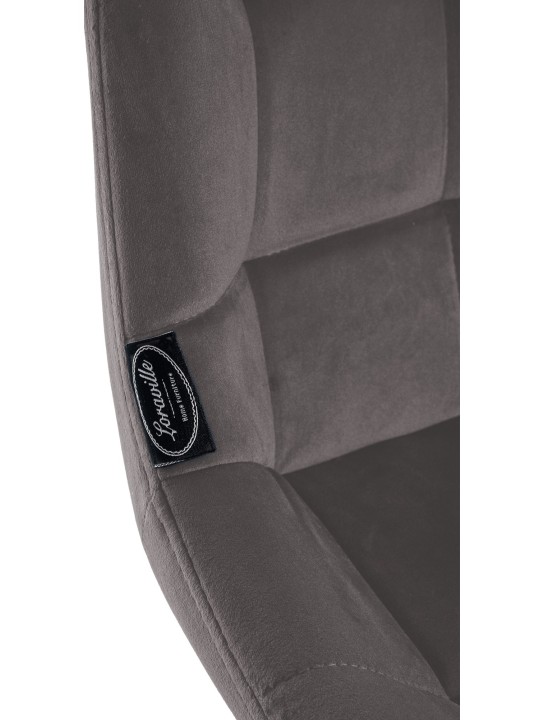 Taburete de bar Weston terciopelo, gris Taburete de bar Weston terciopelo, gris