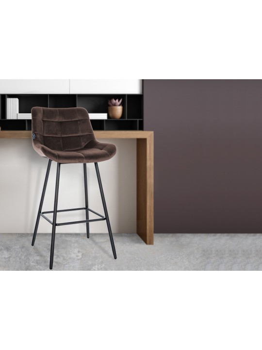 Taburete de bar Weston terciopelo, marrón