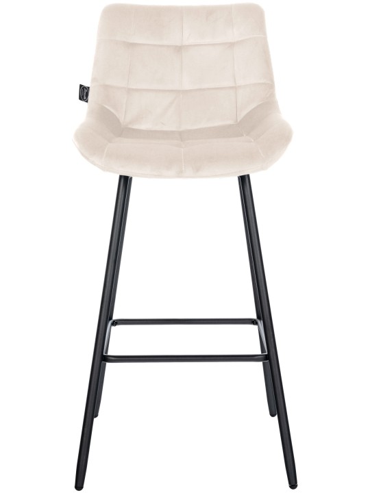 Taburete de bar Weston terciopelo, crema Taburete de bar Weston terciopelo, crema