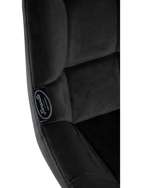 Taburete de bar Weston terciopelo, negro Taburete de bar Weston terciopelo, negro