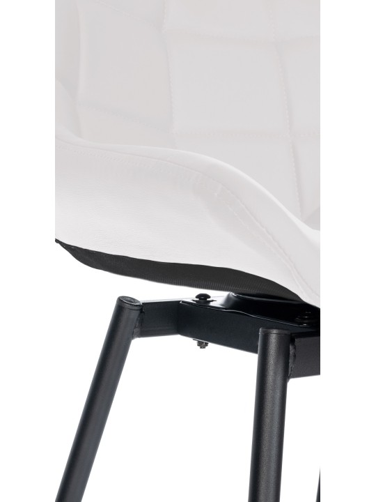 Taburete de bar giratorio Weston de piel sintética, blanco Taburete de bar giratorio Weston de piel sintética, blanco