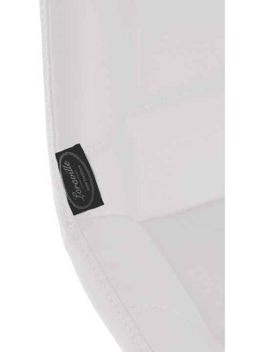 Taburete de bar giratorio Weston de piel sintética, blanco Taburete de bar giratorio Weston de piel sintética, blanco