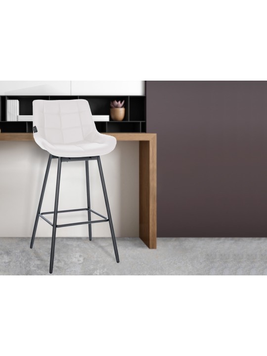 Taburete de bar giratorio Weston de piel sintética, blanco Taburete de bar giratorio Weston de piel sintética, blanco