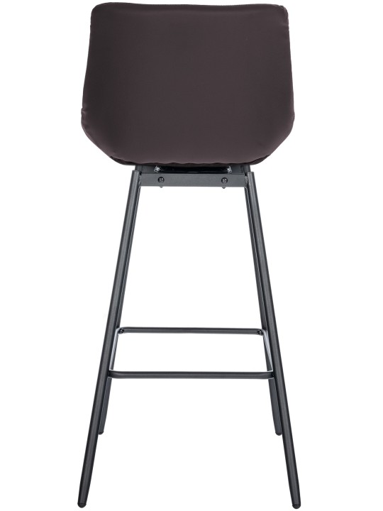 Taburete de bar giratorio Weston de piel sintética, marrón