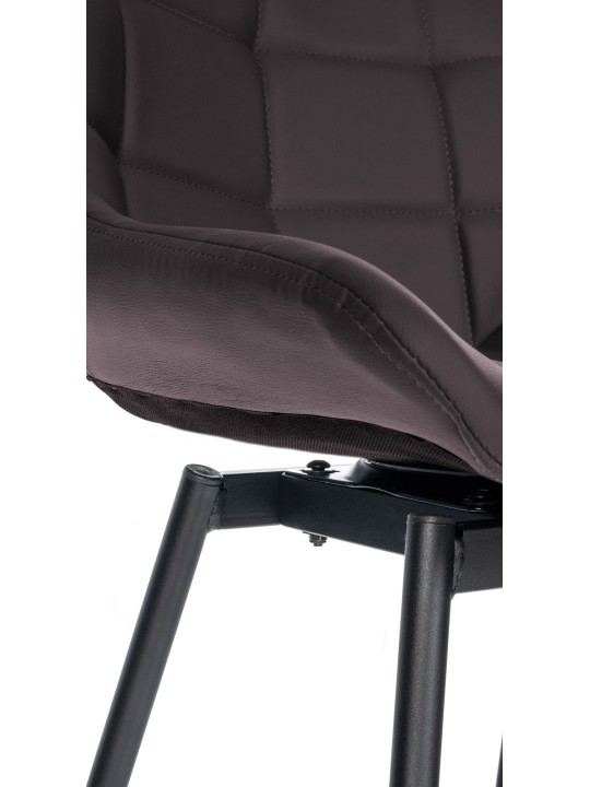 Taburete de bar giratorio Weston de piel sintética, marrón