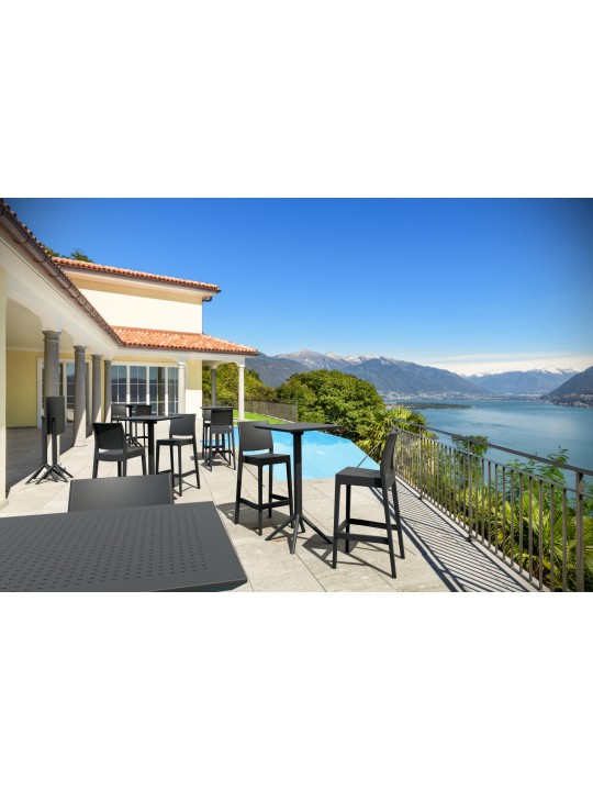 Juego de 2 taburetes de bar Maya, negro Juego de 2 taburetes de bar Maya, negro