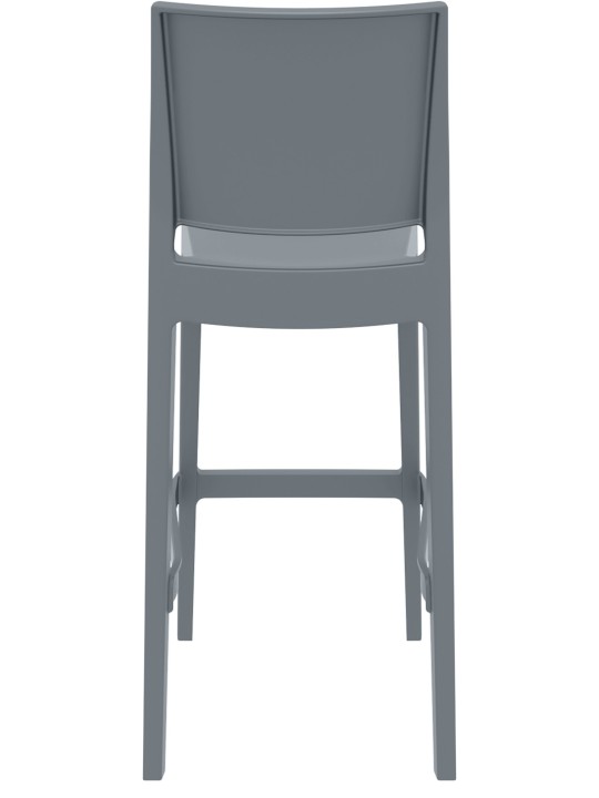 Juego de 2 taburetes de bar Maya, gris oscuro