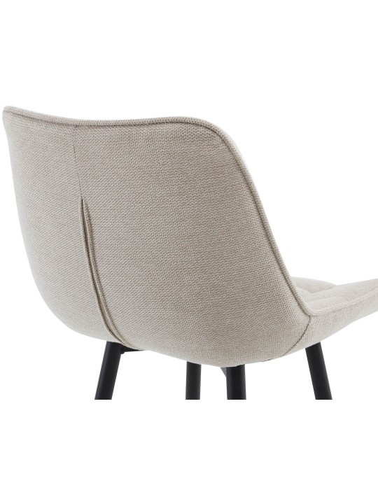 Taburete de bar tela Dartford, crema