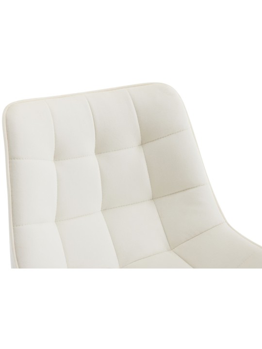 Taburete de bar Dartford terciopelo, crema