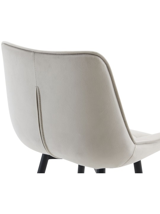 Taburete de bar Dartford terciopelo, gris