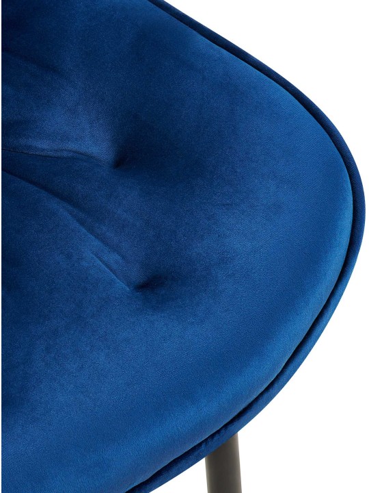 Silla de comedor de terciopelo Wallace, azul