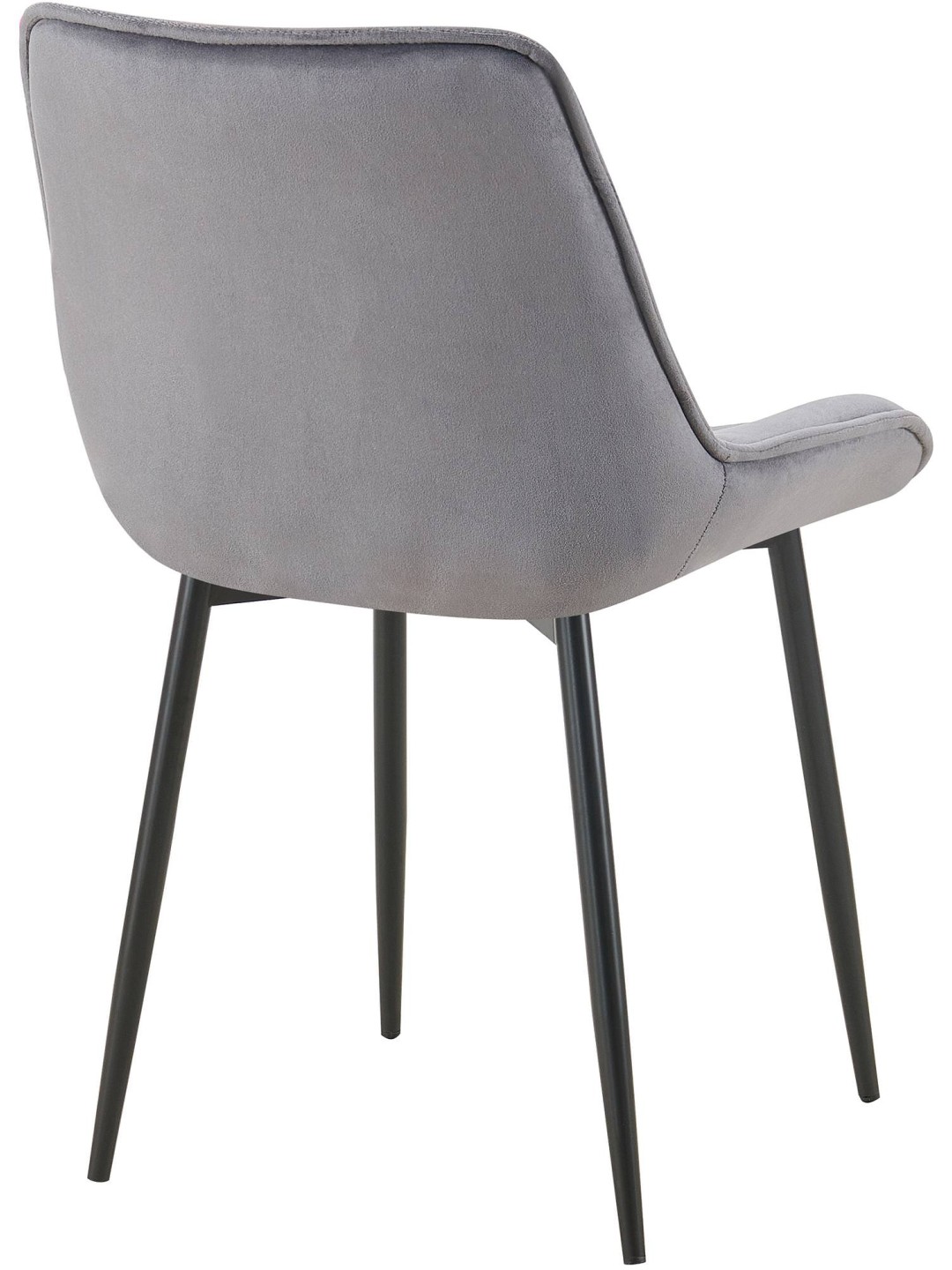 Silla de comedor de terciopelo Wallace, gris oscuro