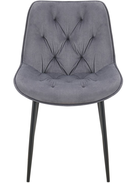 Silla de comedor de terciopelo Wallace, gris oscuro