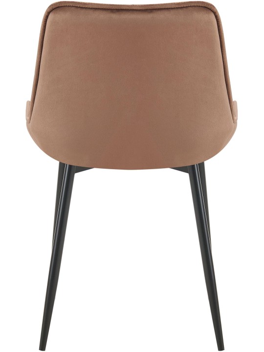 Silla de comedor de terciopelo Wallace, marrón