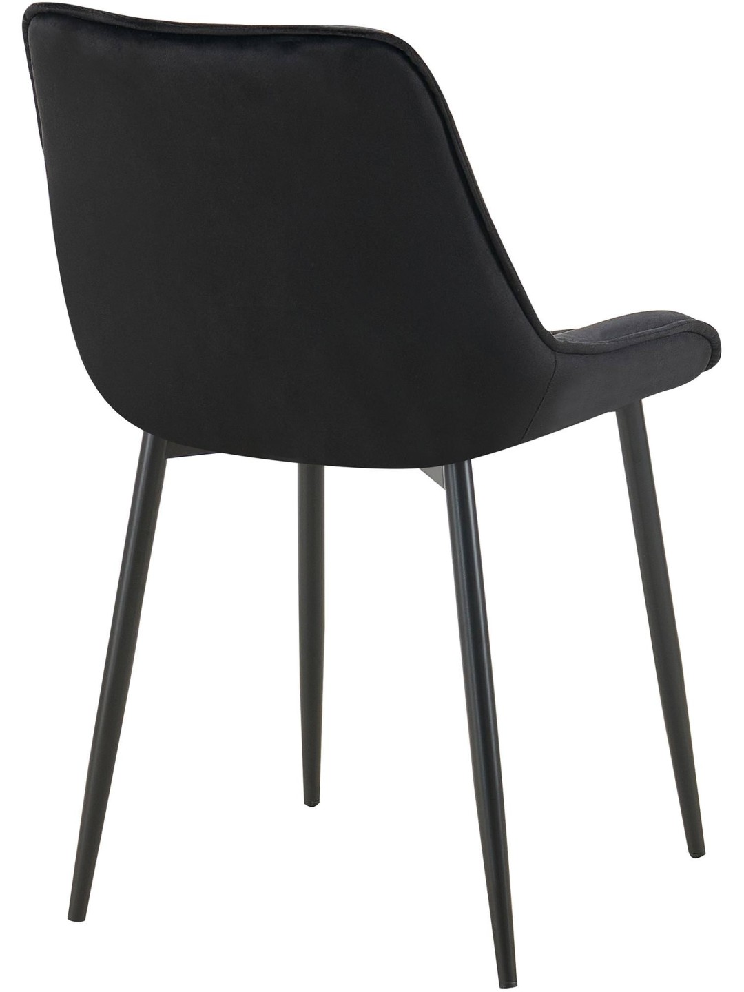 Silla de comedor de terciopelo Wallace, negro