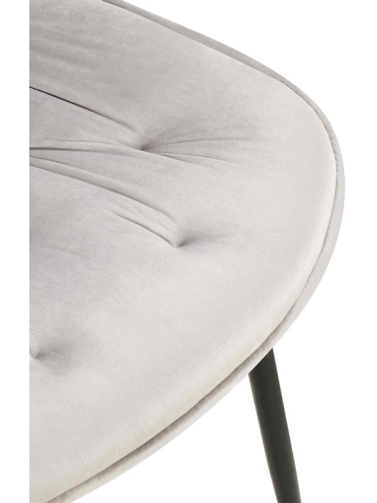 Silla de comedor de terciopelo Wallace, gris