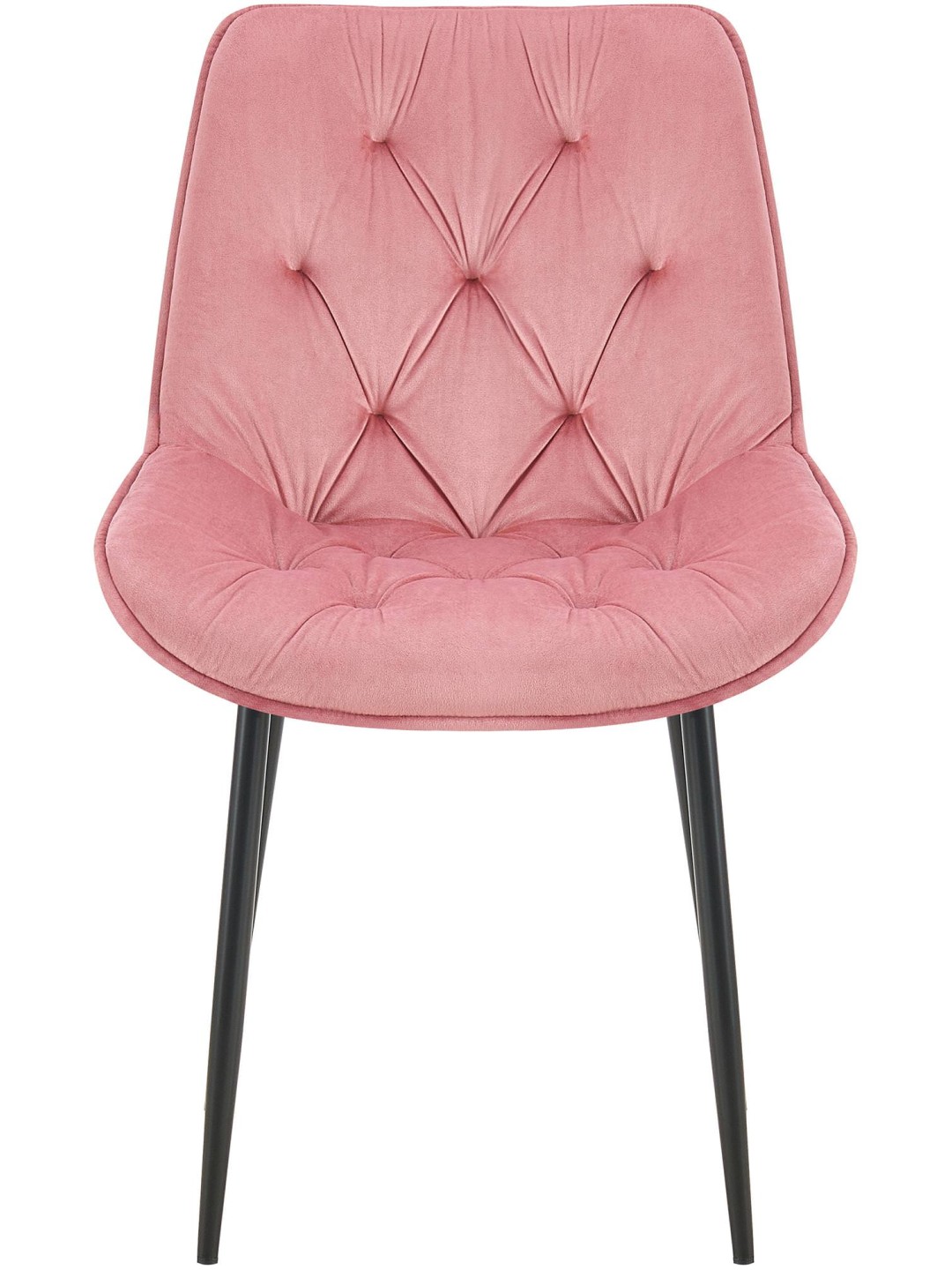 Silla de comedor de terciopelo Wallace, rosa