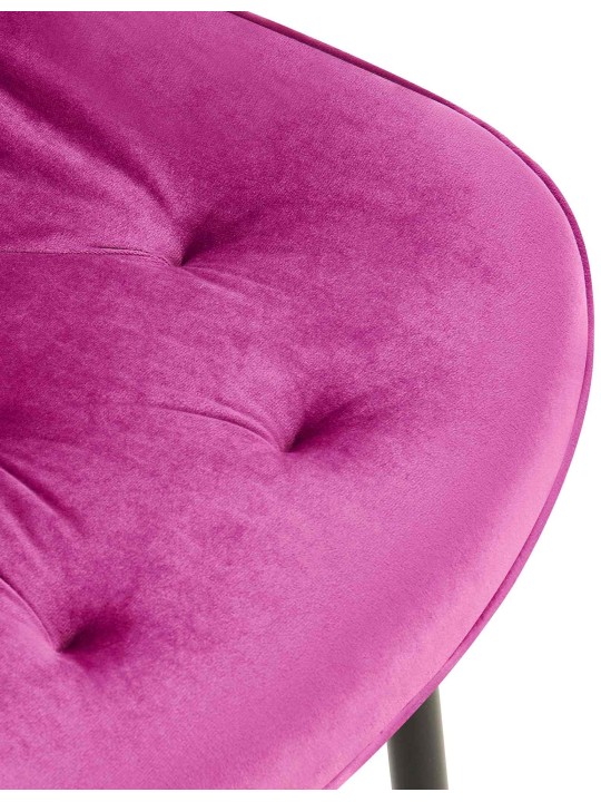 Silla de comedor de terciopelo Wallace, lila