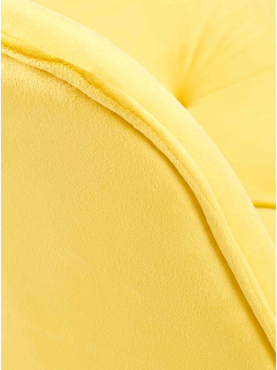 Silla de comedor de terciopelo Wallace, amarillo