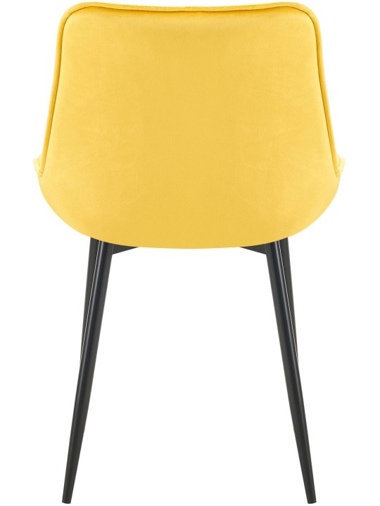 Silla de comedor de terciopelo Wallace, amarillo